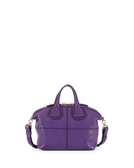 Givenchy Nightingale Micro Leather Satchel Bag, Purple